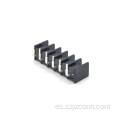 Bloques de terminales de barrera de paso de 9,5 mm negros 6P